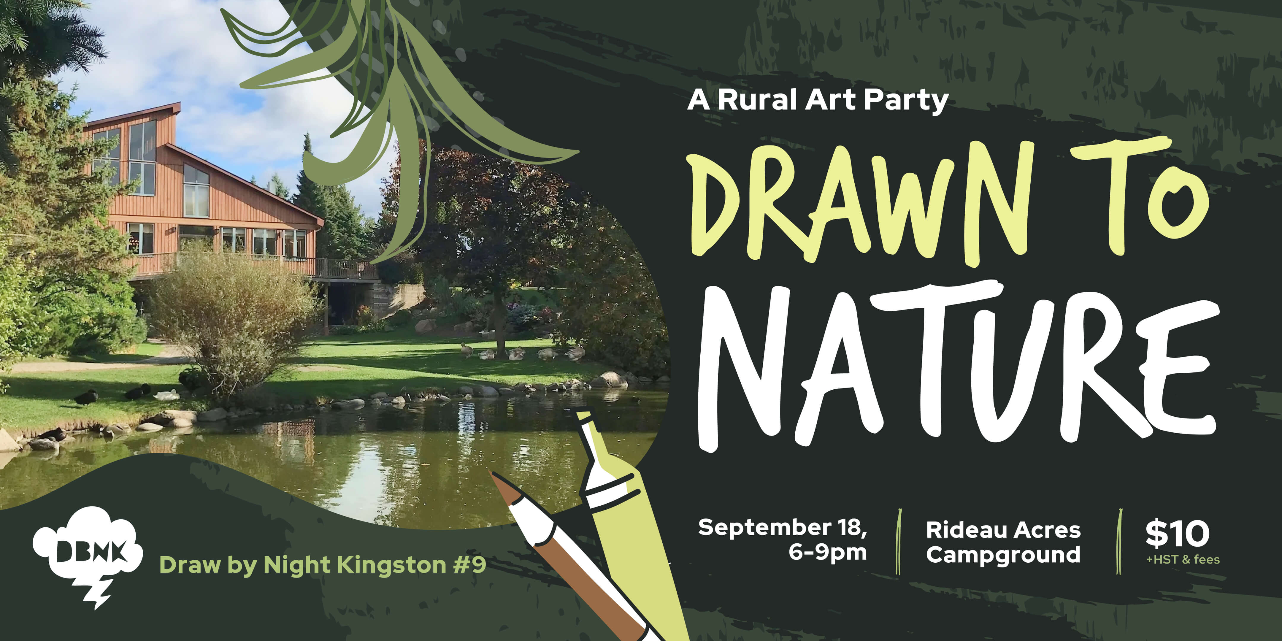 Draw by Night #9: Drawn To Nature: A Rural Art Party